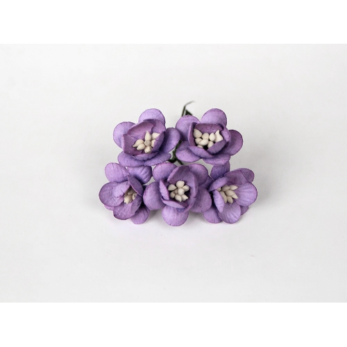 Цветы ВИШНИ 2,5см Фиолетовые