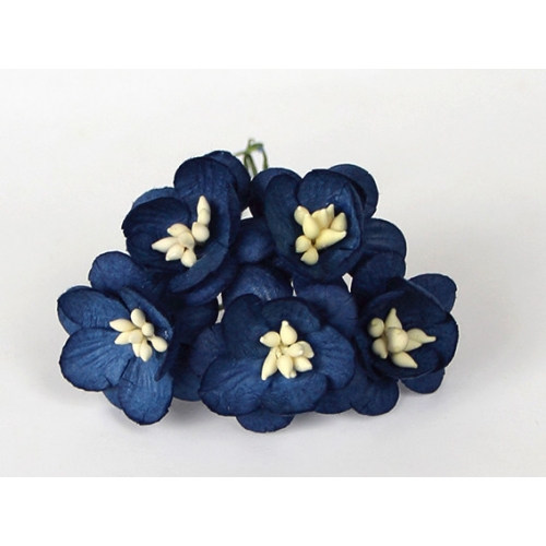 Цветы ВИШНИ 2,5см Темно-синий