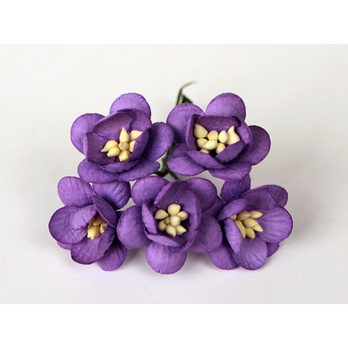 Цветы ВИШНИ 2,5см Фиолетовый насыщенный